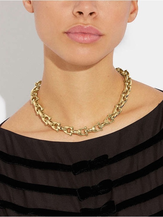 Coach Jewelry - Coach Chunky Signature Chain Link Necklace